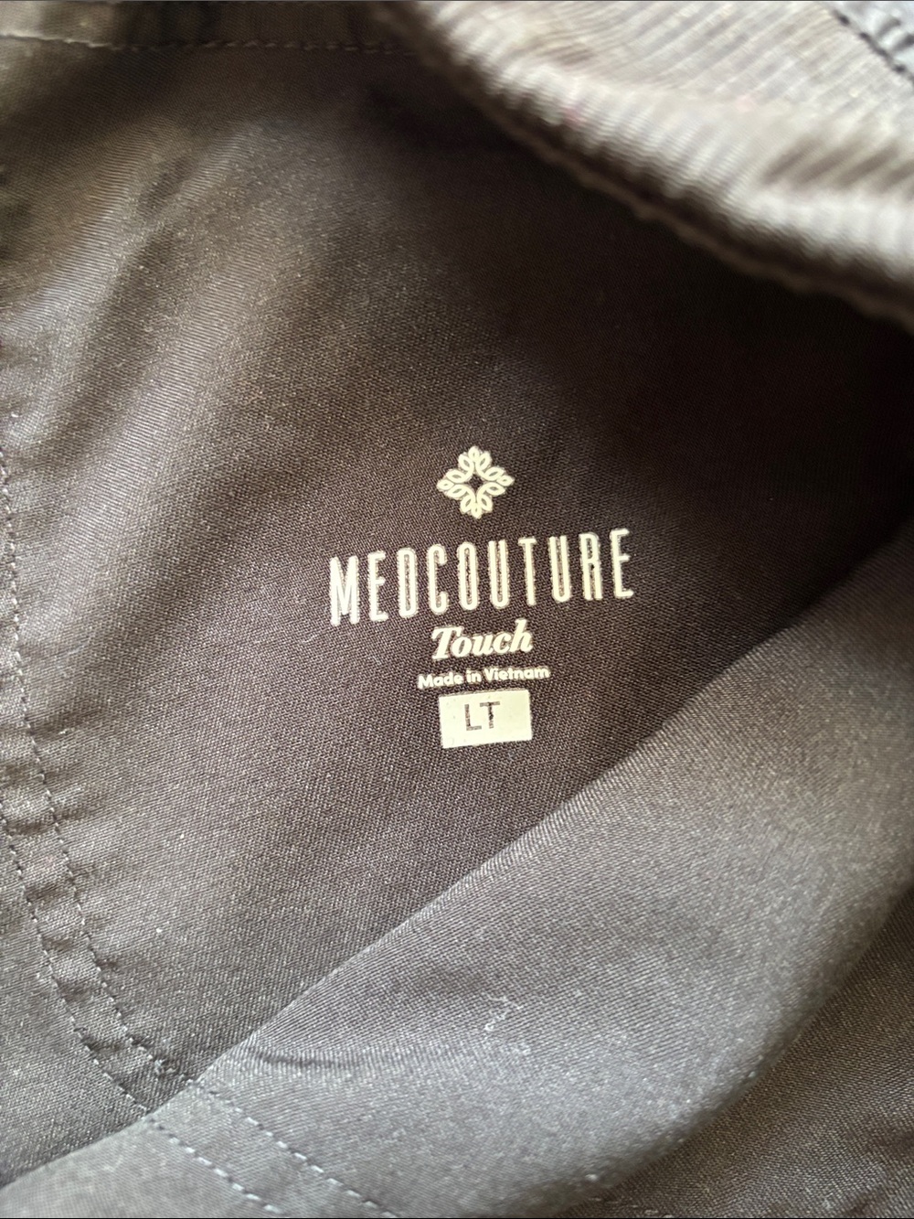Med Couture Black Women's Jogger Scrub Pants with Utility Pocket Large Tall - Picture 2 of 3